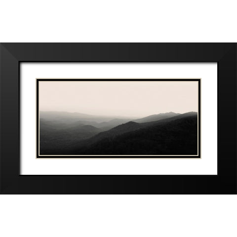 Smoky Mountains; Vista No. 2 Black Modern Wood Framed Art Print with Double Matting by Bell, Nicholas