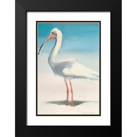 Boca Ibis Black Modern Wood Framed Art Print with Double Matting by Broaderick, Kathleen