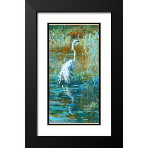 Ombre Black Modern Wood Framed Art Print with Double Matting by Broaderick, Kathleen