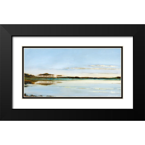 Western Lake Black Modern Wood Framed Art Print with Double Matting by Broaderick, Kathleen