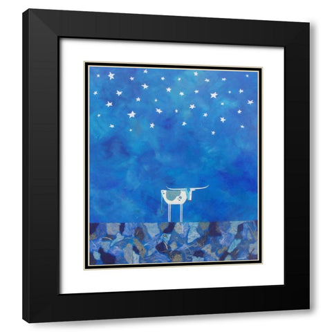 Stars at Night Black Modern Wood Framed Art Print with Double Matting by Craig, Casey