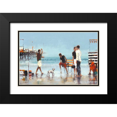 Theatre of the Tides Black Modern Wood Framed Art Print with Double Matting by Christie, Lorraine