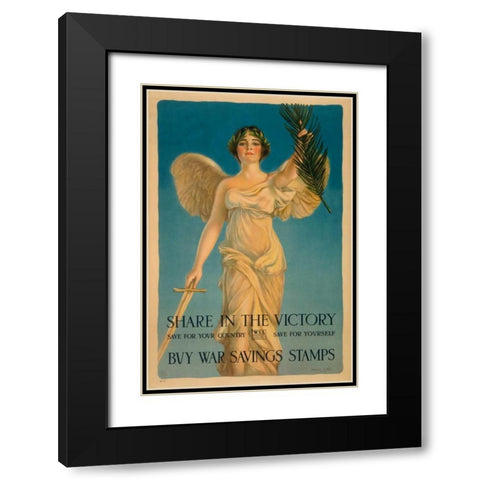Share in the Victory Black Modern Wood Framed Art Print with Double Matting by Coffin, Haskell