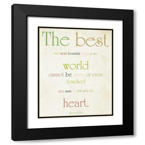 The Heart Black Modern Wood Framed Art Print with Double Matting by Coomes, Sylvia