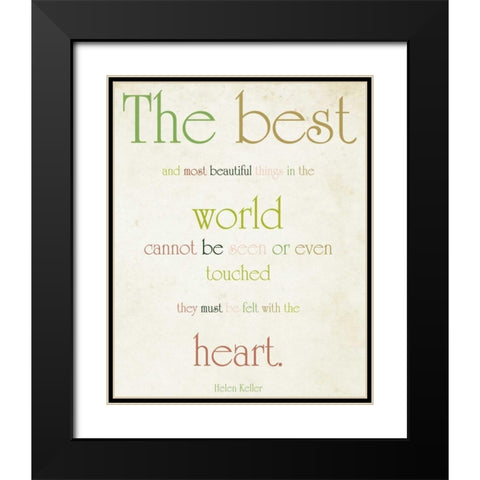 The Heart Black Modern Wood Framed Art Print with Double Matting by Coomes, Sylvia
