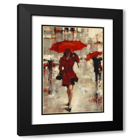 Paris Invitation Black Modern Wood Framed Art Print with Double Matting by Christie, Lorraine