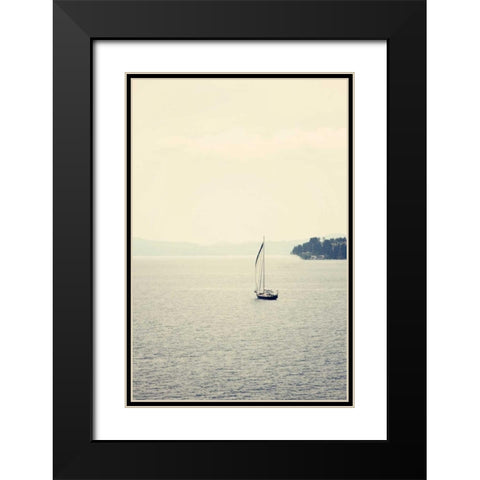 Hazy Sea Black Modern Wood Framed Art Print with Double Matting by Coomes, Sylvia