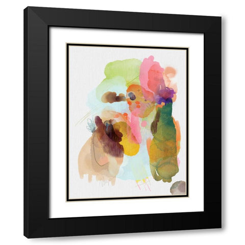 Aerial Sunset Black Modern Wood Framed Art Print with Double Matting by Christine, Niya