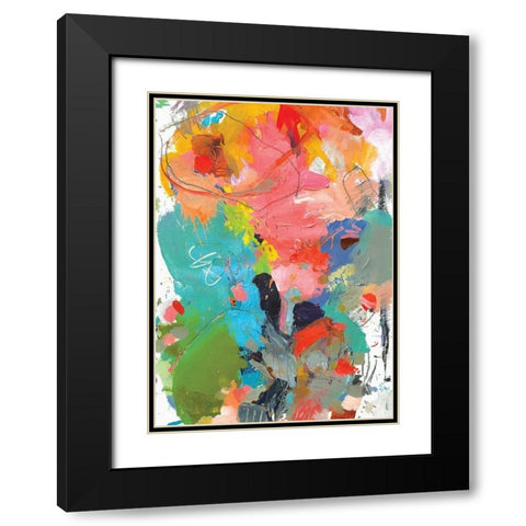 Pear Black Modern Wood Framed Art Print with Double Matting by Christine, Niya