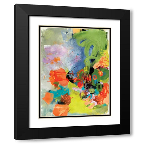 Summer Surprise Black Modern Wood Framed Art Print with Double Matting by Christine, Niya