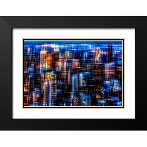 Downtown II Black Modern Wood Framed Art Print with Double Matting by Cmarits, Hannes
