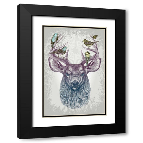 Magic Buck Black Modern Wood Framed Art Print with Double Matting by Caldwell, Rachel