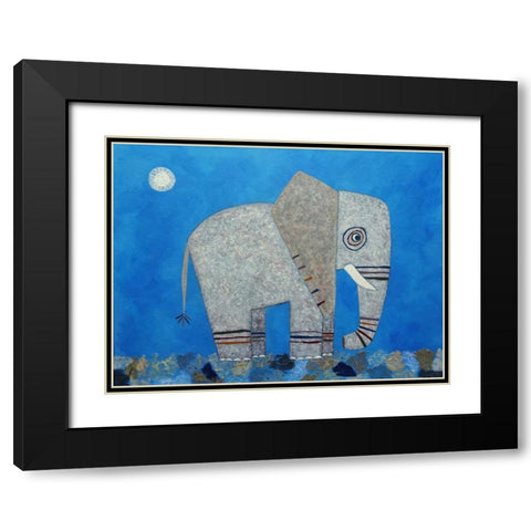 Everything Else Is Irrelephant Black Modern Wood Framed Art Print with Double Matting by Craig, Casey
