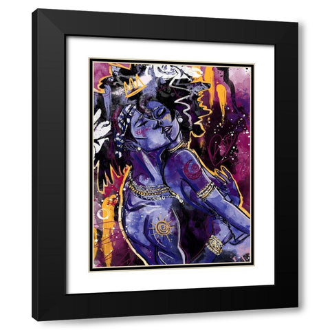 Black Love Black Modern Wood Framed Art Print with Double Matting by Copeland, Justin