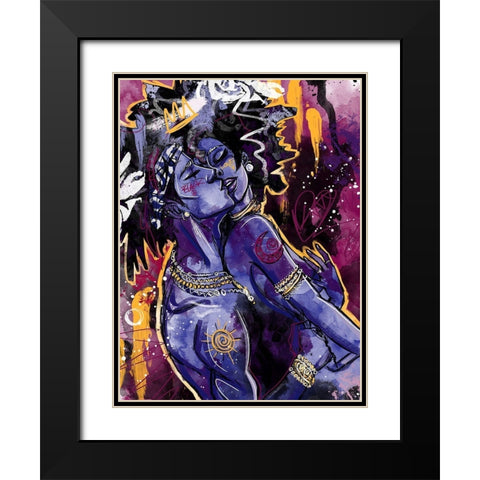 Black Love Black Modern Wood Framed Art Print with Double Matting by Copeland, Justin