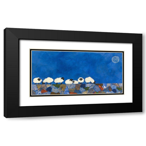 Feeling Sheepish Black Modern Wood Framed Art Print with Double Matting by Craig, Casey