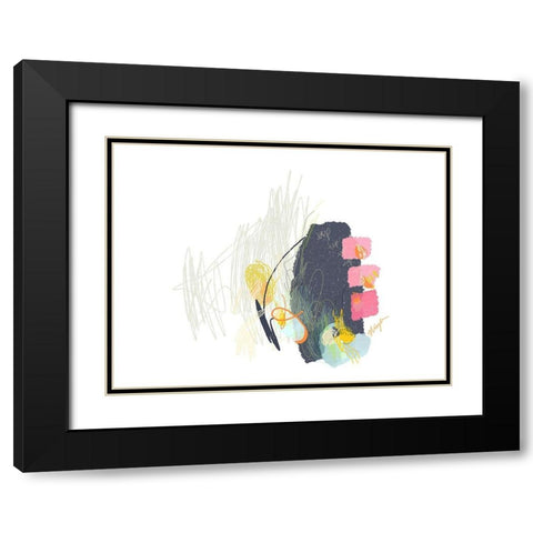 Up Up Up Black Modern Wood Framed Art Print with Double Matting by Christine, Niya