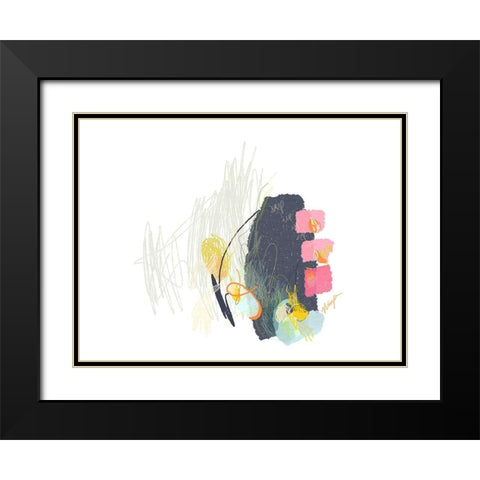 Up Up Up Black Modern Wood Framed Art Print with Double Matting by Christine, Niya