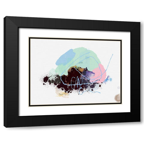 Eggplant Abstract Black Modern Wood Framed Art Print with Double Matting by Christine, Niya
