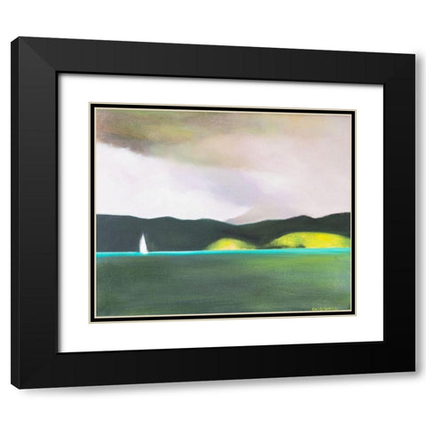 Trade Off Black Modern Wood Framed Art Print with Double Matting by Caldwell, Carolyn