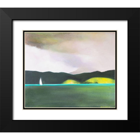 Trade Off Black Modern Wood Framed Art Print with Double Matting by Caldwell, Carolyn