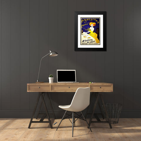 Amandines de Provence, 1900 Black Modern Wood Framed Art Print with Double Matting by Cappiello, Leonetto