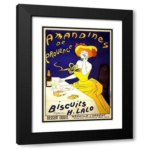 Amandines de Provence, 1900 Black Modern Wood Framed Art Print with Double Matting by Cappiello, Leonetto