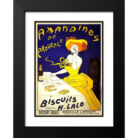 Amandines de Provence, 1900 Black Modern Wood Framed Art Print with Double Matting by Cappiello, Leonetto