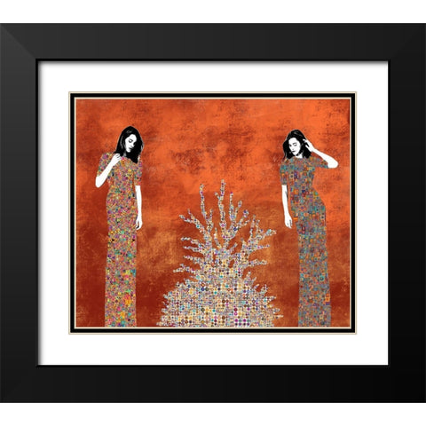 La Fuente Black Modern Wood Framed Art Print with Double Matting by Cacho, Jose