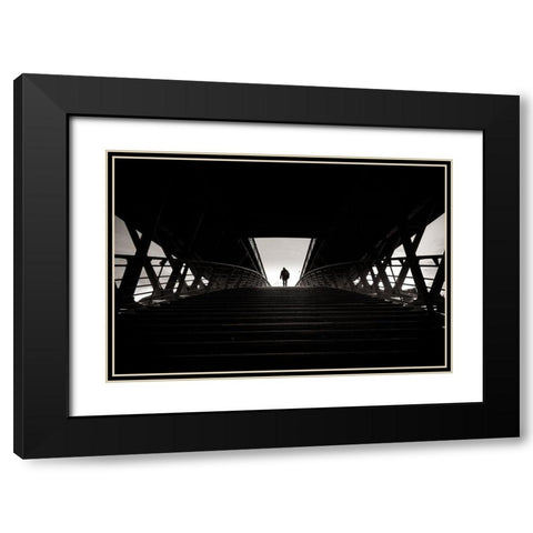 Unchained Black Modern Wood Framed Art Print with Double Matting by Corso, Stefano