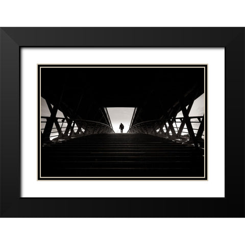 Unchained Black Modern Wood Framed Art Print with Double Matting by Corso, Stefano