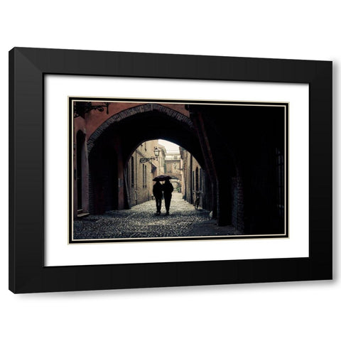 Lullaby Black Modern Wood Framed Art Print with Double Matting by Corso, Stefano