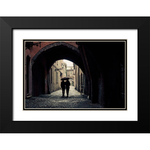 Lullaby Black Modern Wood Framed Art Print with Double Matting by Corso, Stefano