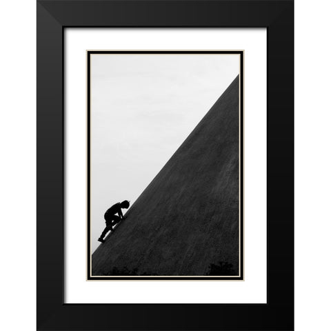 No Surrender Black Modern Wood Framed Art Print with Double Matting by Corso, Stefano