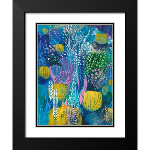 Sea Life Black Modern Wood Framed Art Print with Double Matting by Capri, Corina