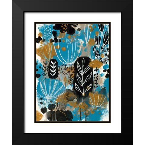 January Poem Black Modern Wood Framed Art Print with Double Matting by Capri, Corina