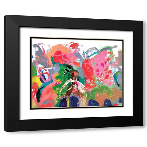 Always One In a Crowd Black Modern Wood Framed Art Print with Double Matting by Christine, Niya