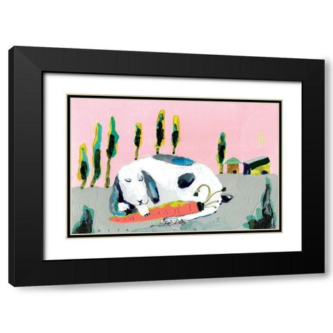 Its the Important Things Black Modern Wood Framed Art Print with Double Matting by Christine, Niya