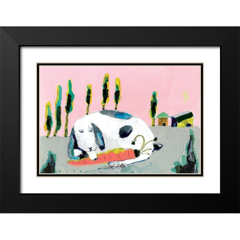 Its the Important Things Black Modern Wood Framed Art Print with Double Matting by Christine, Niya