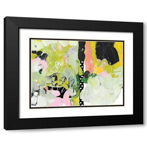 Mustard Fields In Style Black Modern Wood Framed Art Print with Double Matting by Christine, Niya