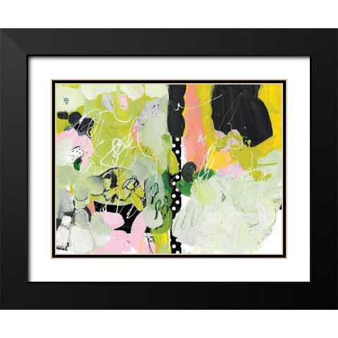 Mustard Fields In Style Black Modern Wood Framed Art Print with Double Matting by Christine, Niya
