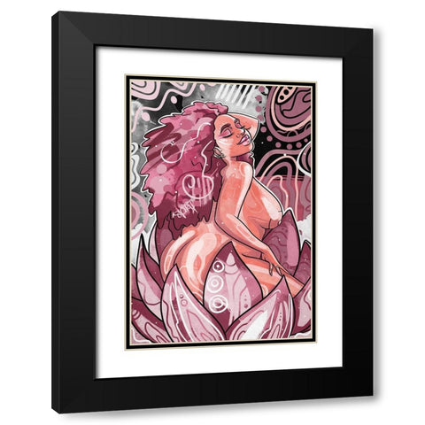 Bisa Black Modern Wood Framed Art Print with Double Matting by Copeland, Justin