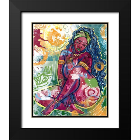 Isoke Black Modern Wood Framed Art Print with Double Matting by Copeland, Justin