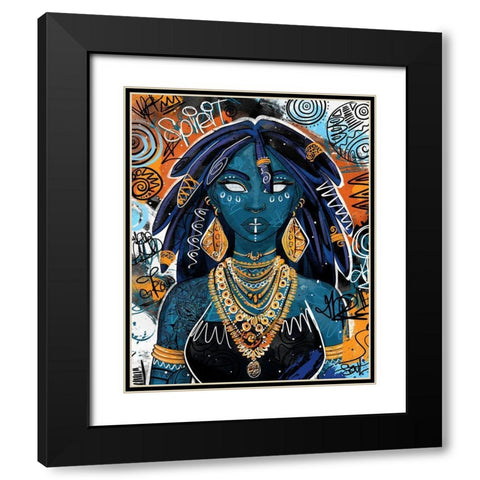 Ogechi Black Modern Wood Framed Art Print with Double Matting by Copeland, Justin