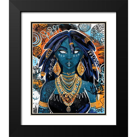 Ogechi Black Modern Wood Framed Art Print with Double Matting by Copeland, Justin