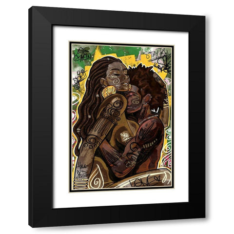 Stability Black Modern Wood Framed Art Print with Double Matting by Copeland, Justin
