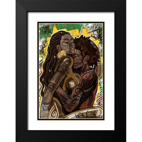 Stability Black Modern Wood Framed Art Print with Double Matting by Copeland, Justin