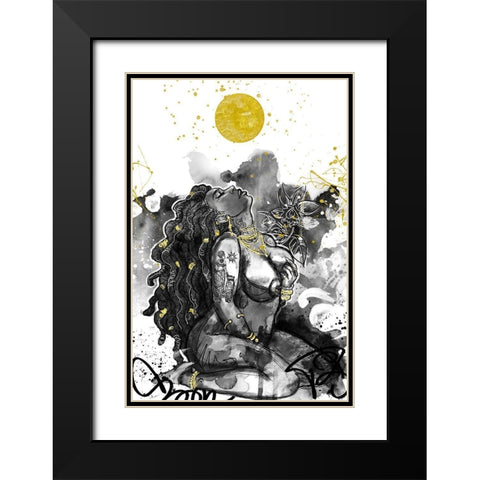 Warm Touch Black Modern Wood Framed Art Print with Double Matting by Copeland, Justin