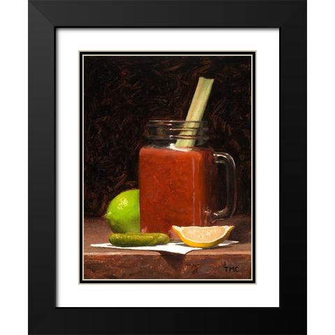 Bloody Mary Black Modern Wood Framed Art Print with Double Matting by Casey, Todd M.