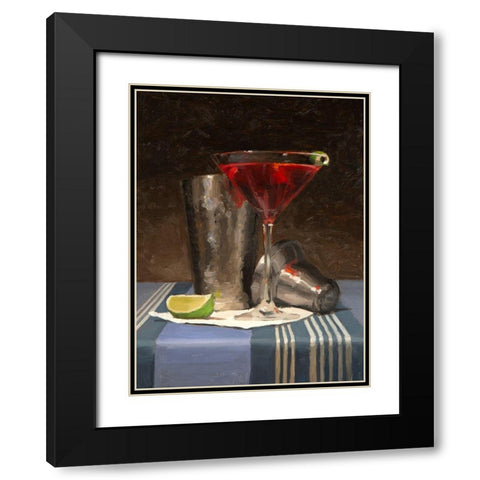 Cosmopolitan Black Modern Wood Framed Art Print with Double Matting by Casey, Todd M.